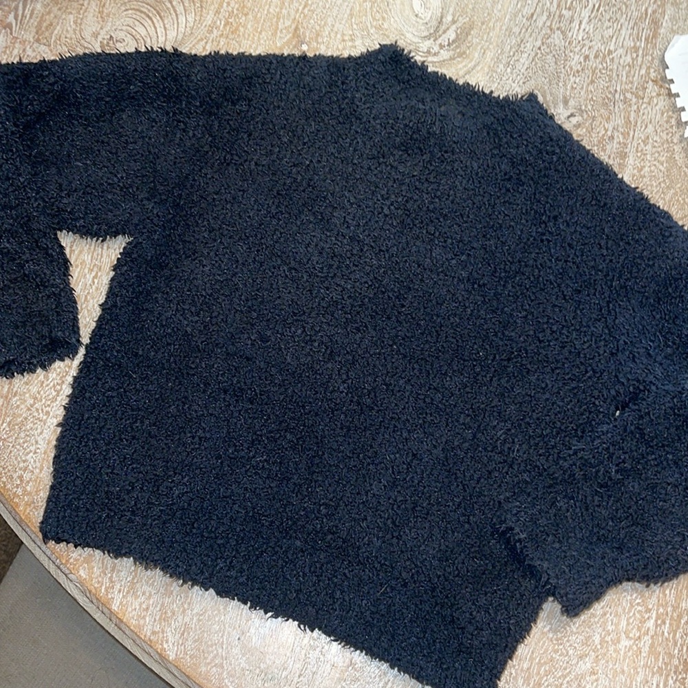 SKIMS Black Cozy Knit Sweatshirt